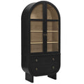 Nyx Arched Display Cabinet - Black Light Oak