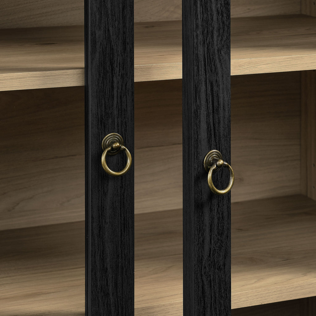 Nyx Arched Display Cabinet - Black Light Oak