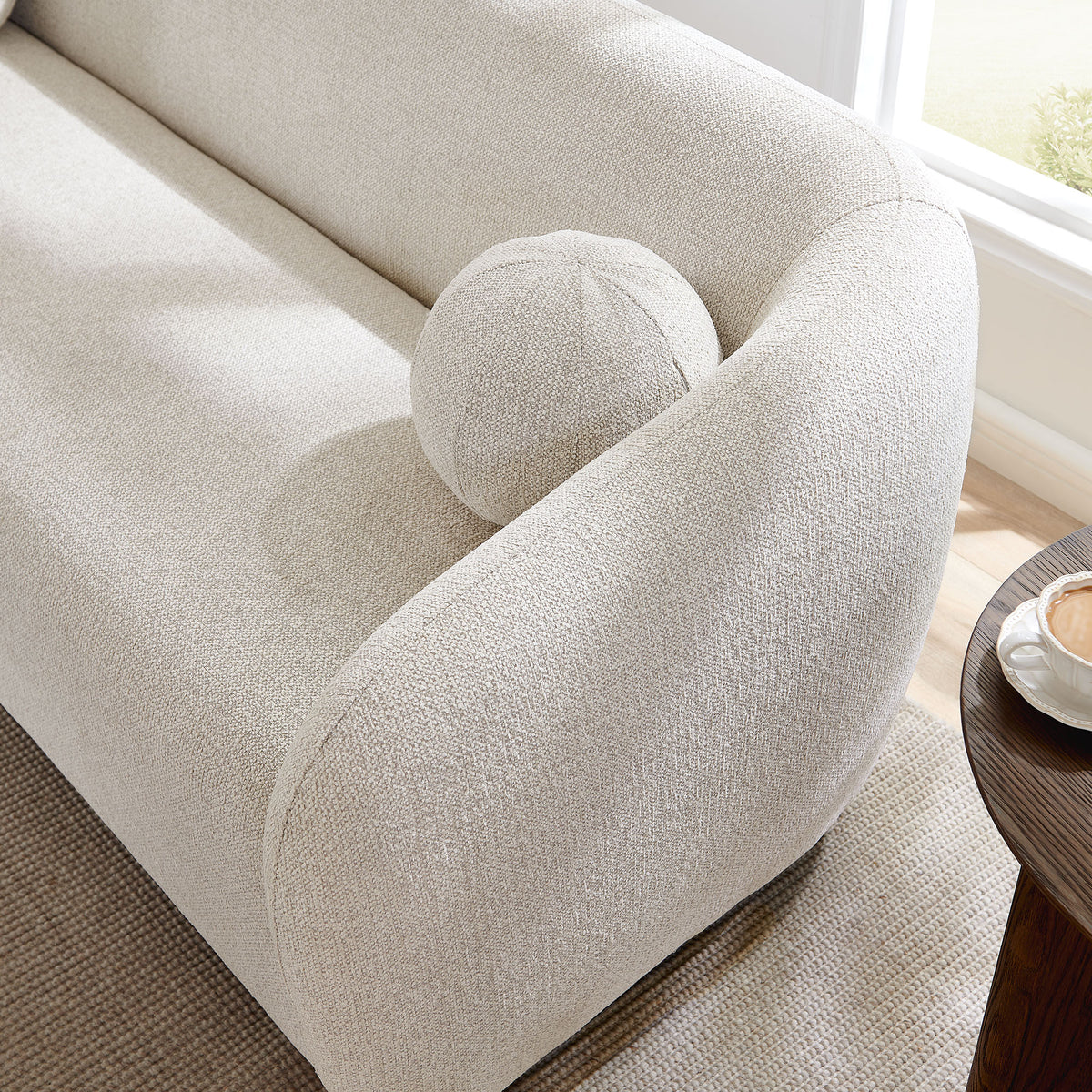 Holland 85" Chenille Fabric Sofa - Dove Gray