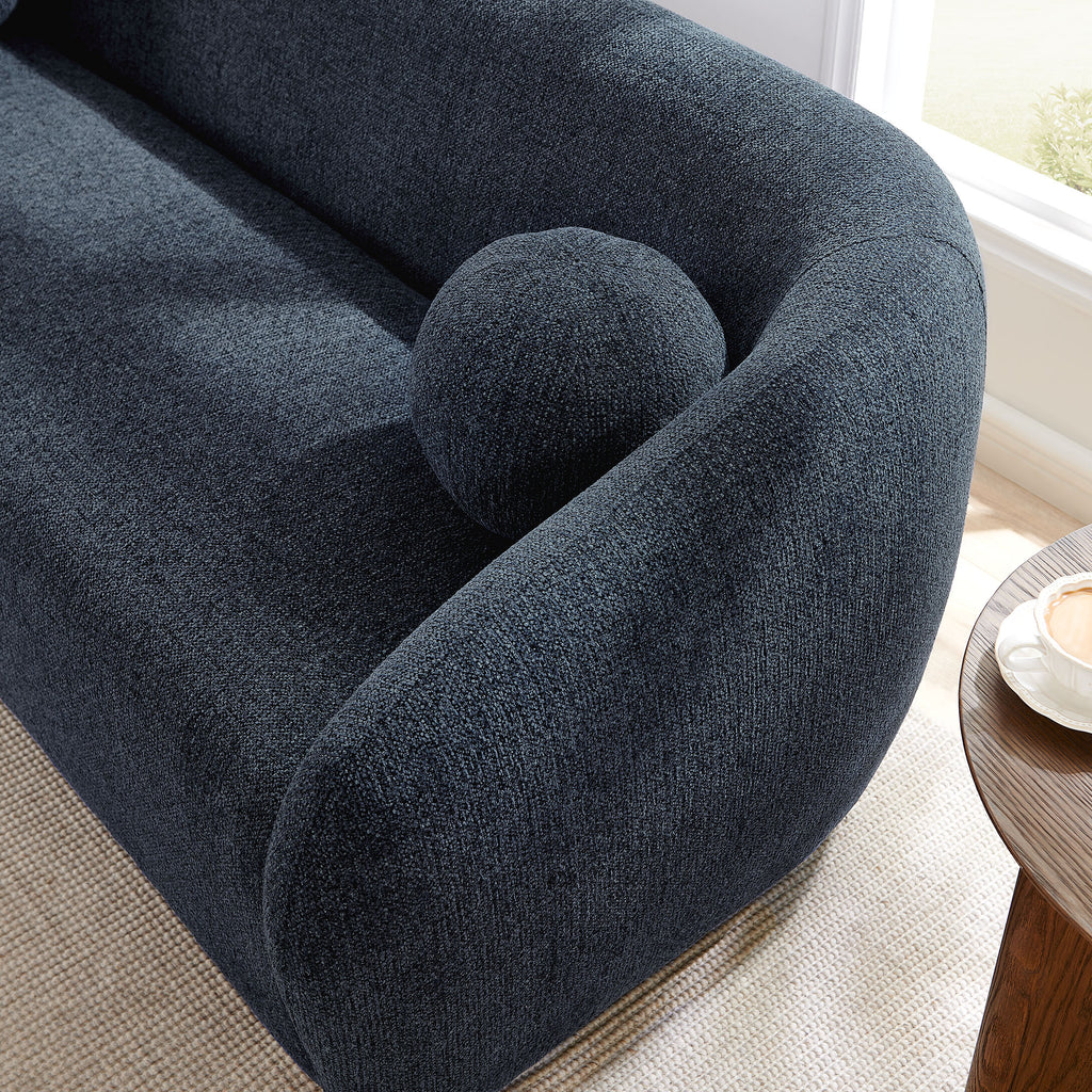 Holland 85" Chenille Fabric Sofa - Navy