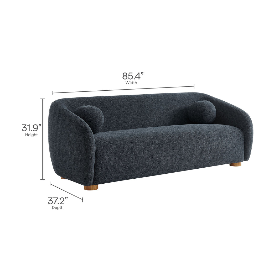 Holland 85" Chenille Fabric Sofa - Navy