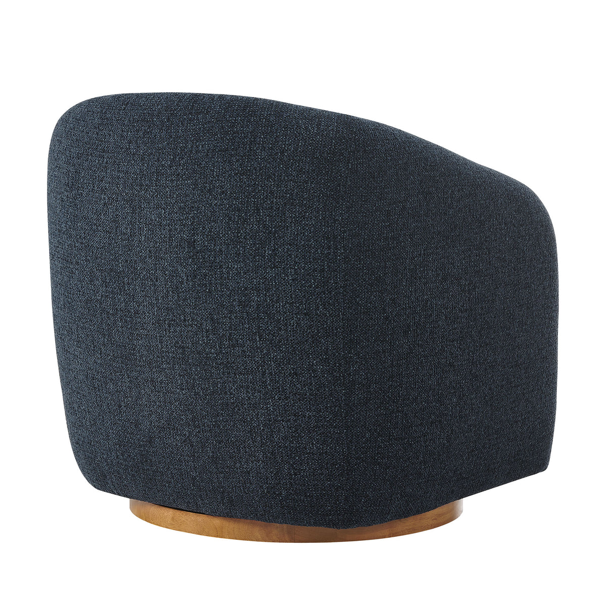 Holland Swivel Chenille Fabric Armchair - Navy