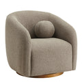 Holland Swivel Chenille Fabric Armchair - Taupe