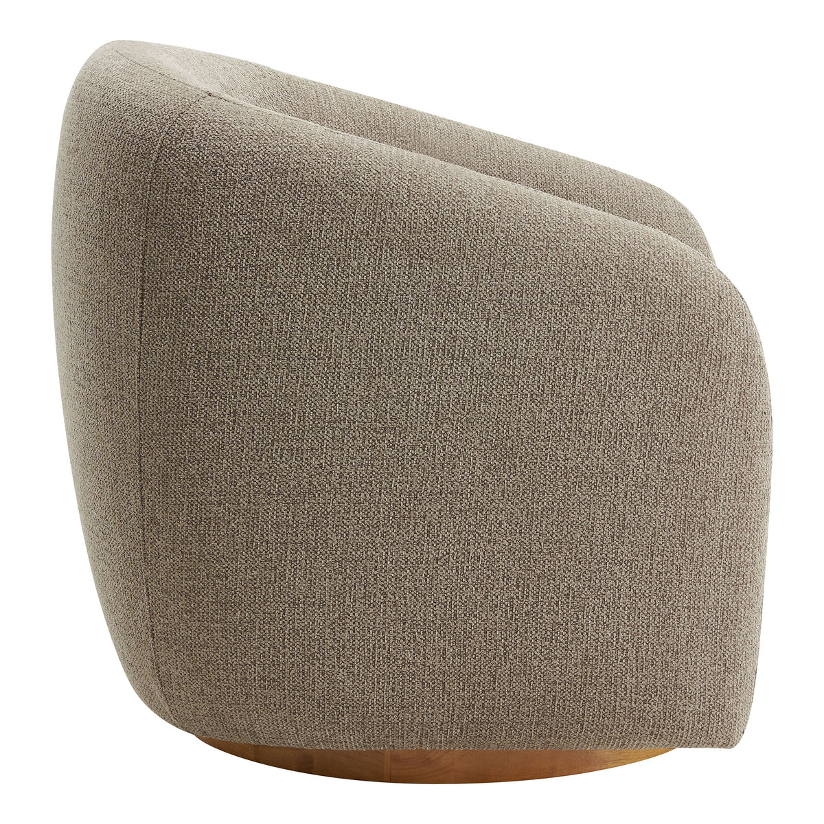 Holland Swivel Chenille Fabric Armchair - Taupe