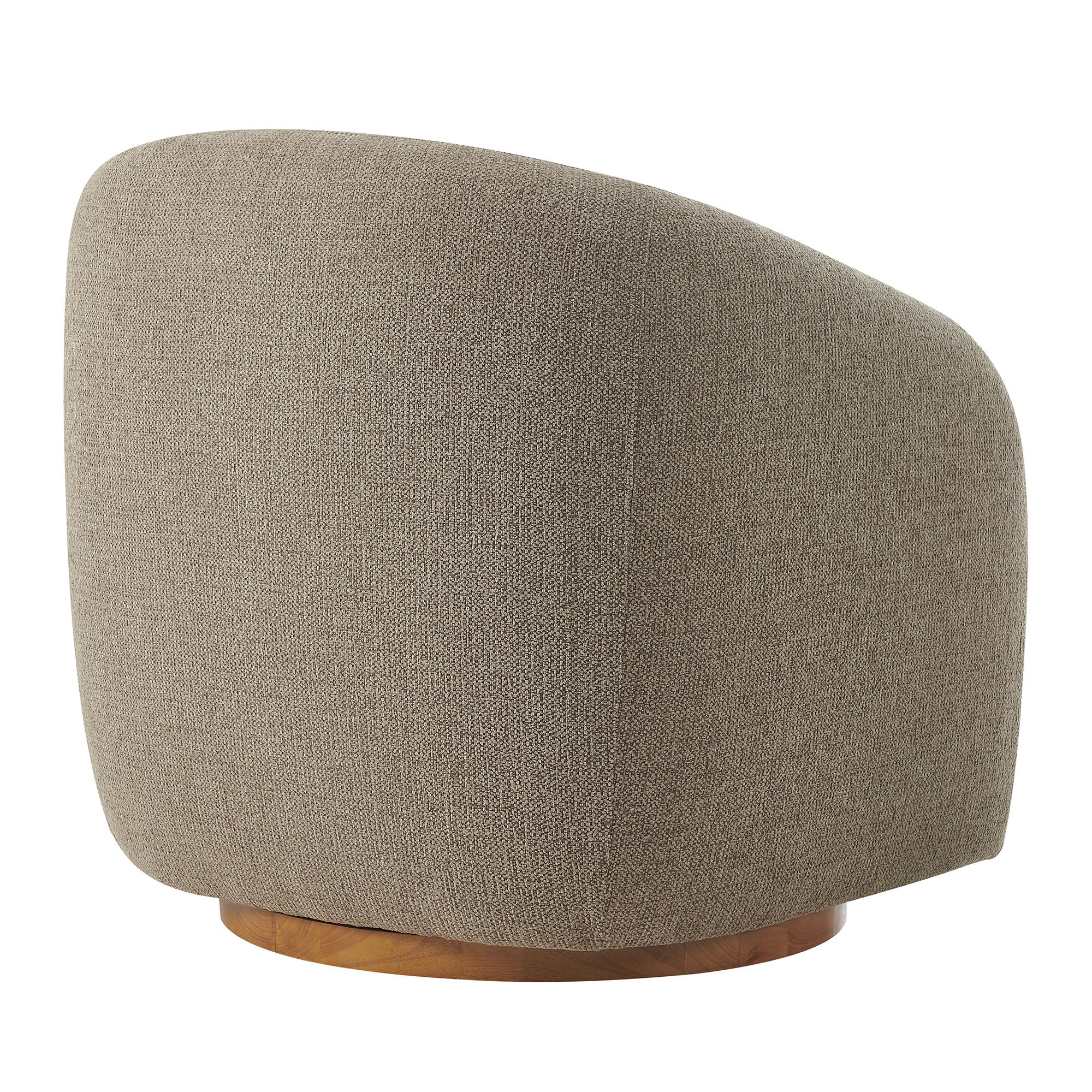Holland Swivel Chenille Fabric Armchair - Taupe