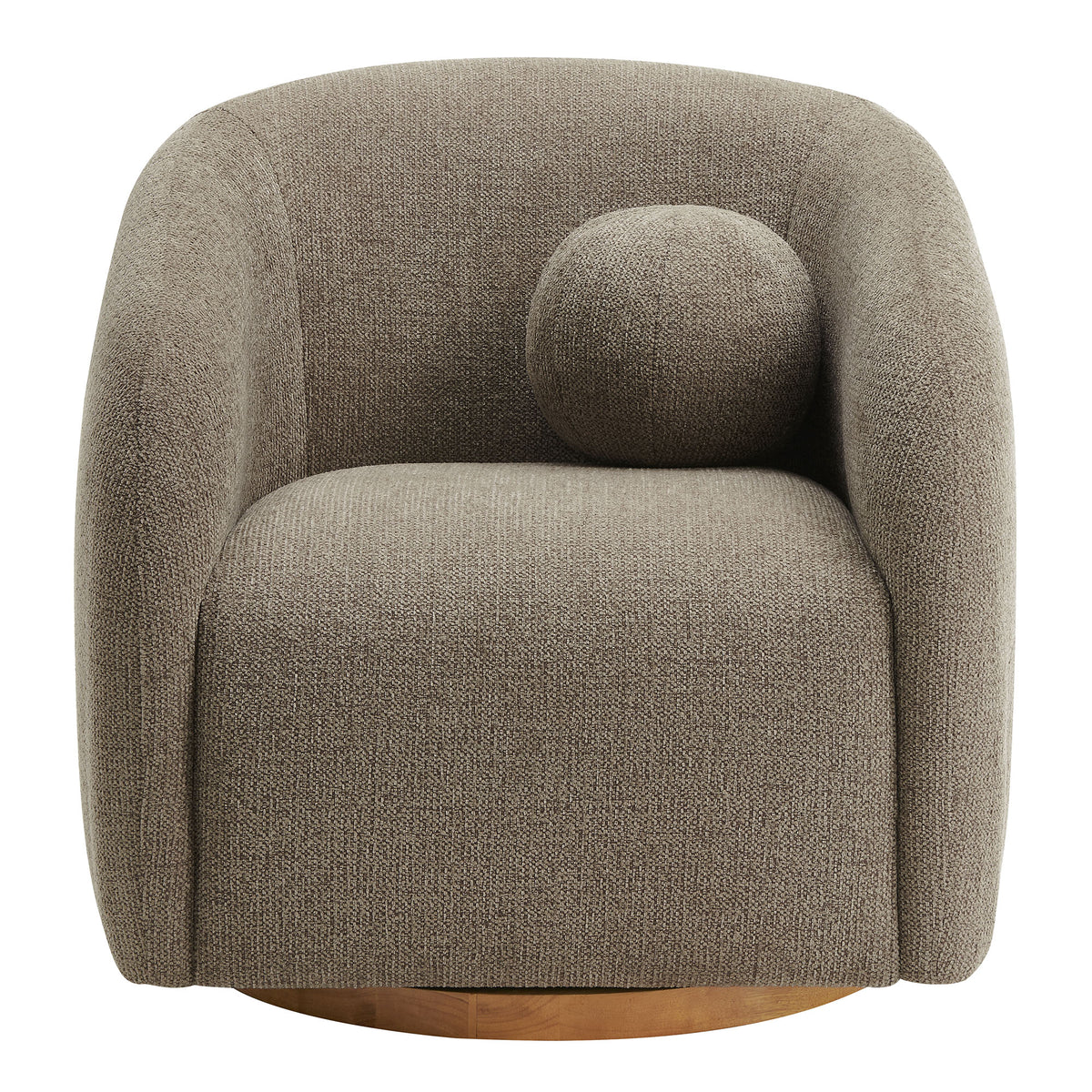 Holland Swivel Chenille Fabric Armchair - Taupe