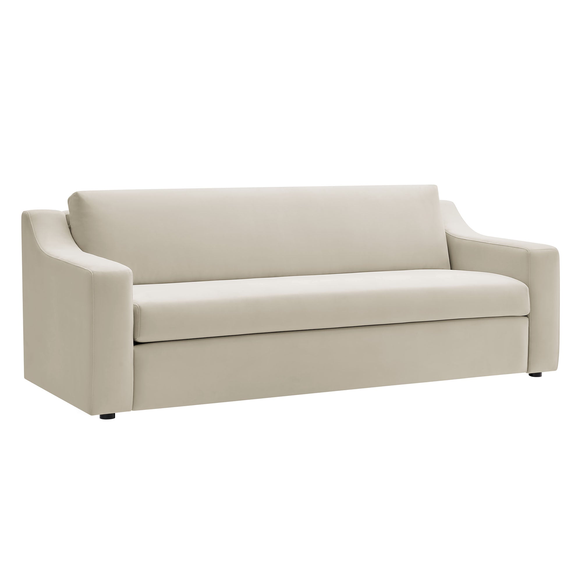 Liora Performance Velvet Sofa - Alabaster