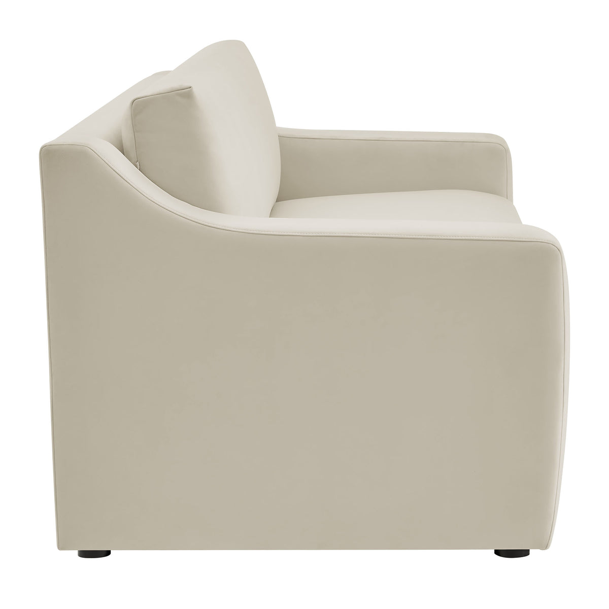 Liora Performance Velvet Sofa - Alabaster