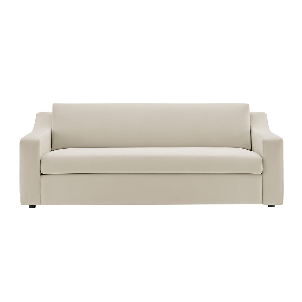 Liora Performance Velvet Sofa - Alabaster