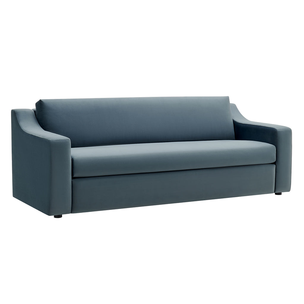 Liora Performance Velvet Sofa - Cadet Blue