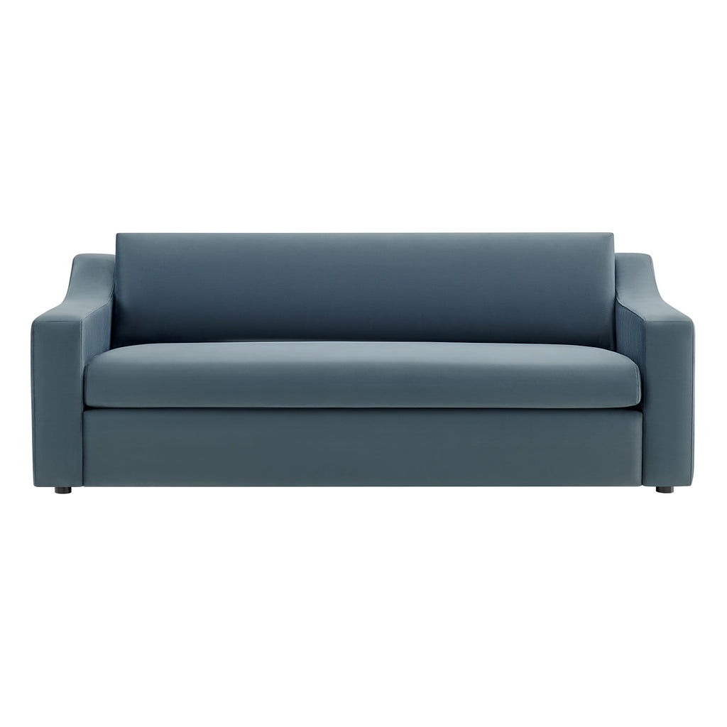 Liora Performance Velvet Sofa - Cadet Blue