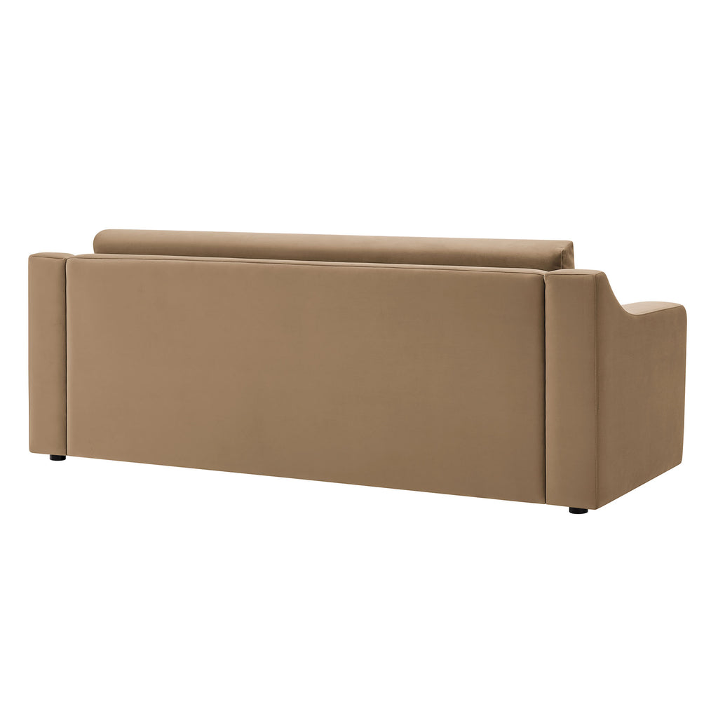 Liora Performance Velvet Sofa - Taupe