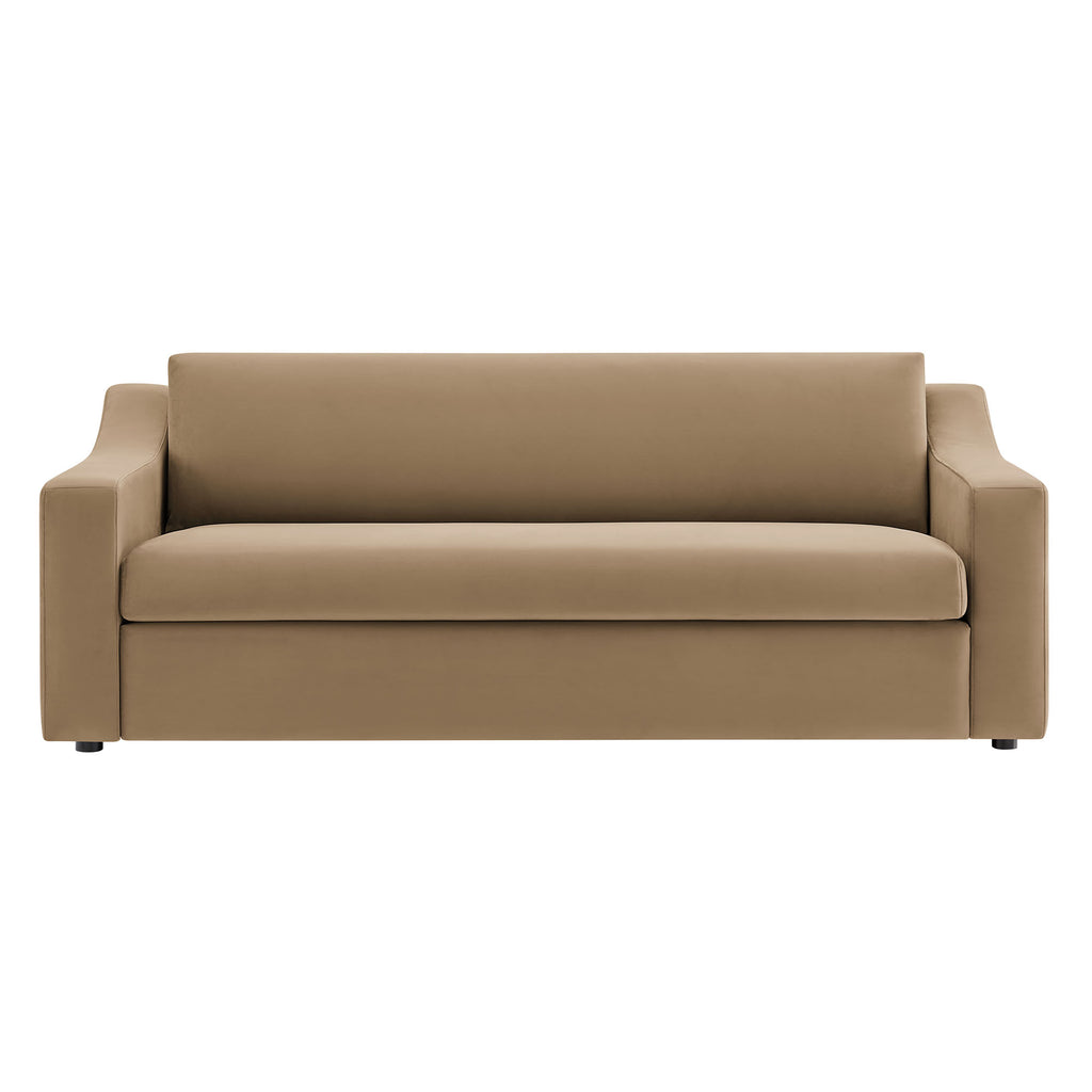 Liora Performance Velvet Sofa - Taupe