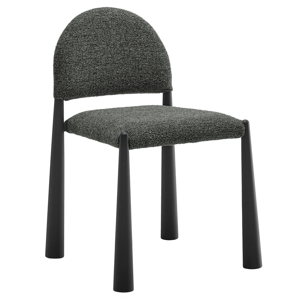 Hayley Upholstered Fabric Dining Side Chair - Black Anthracite