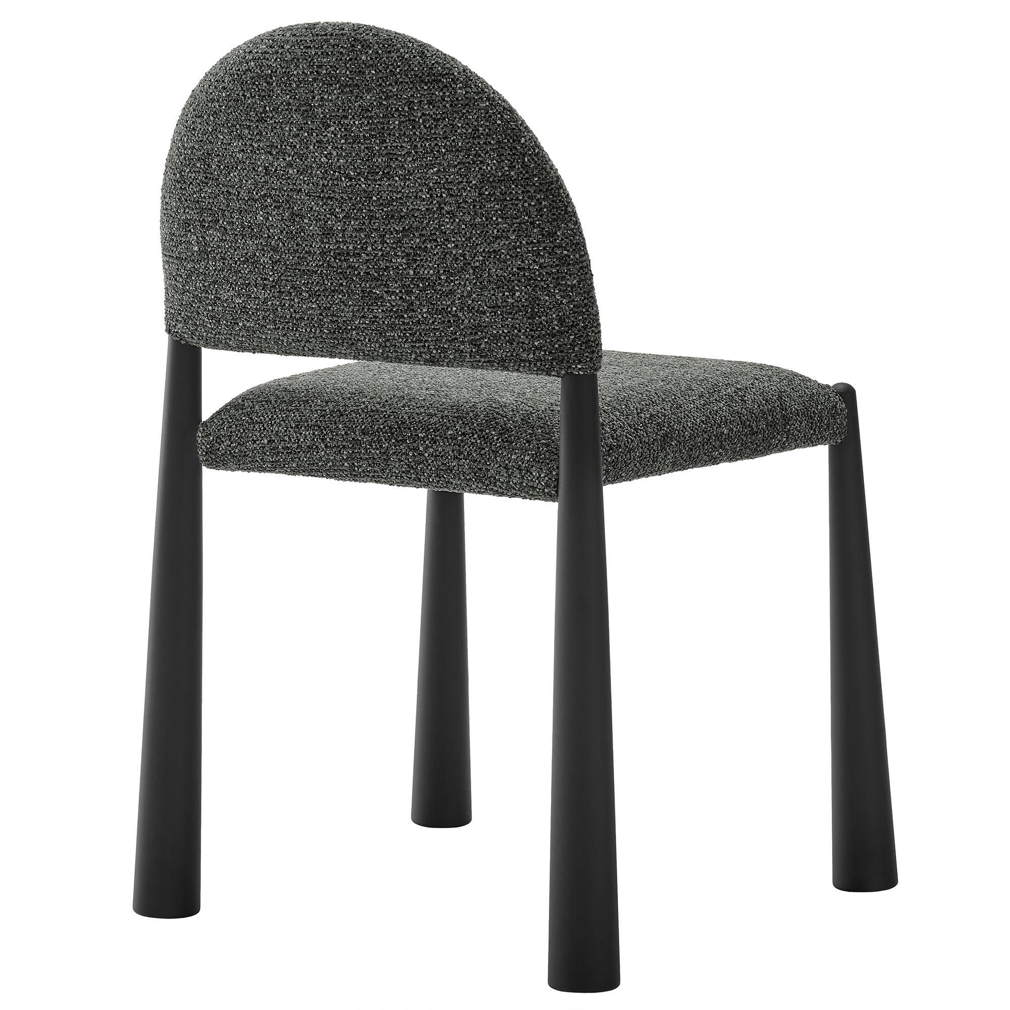 Hayley Upholstered Fabric Dining Side Chair - Black Anthracite