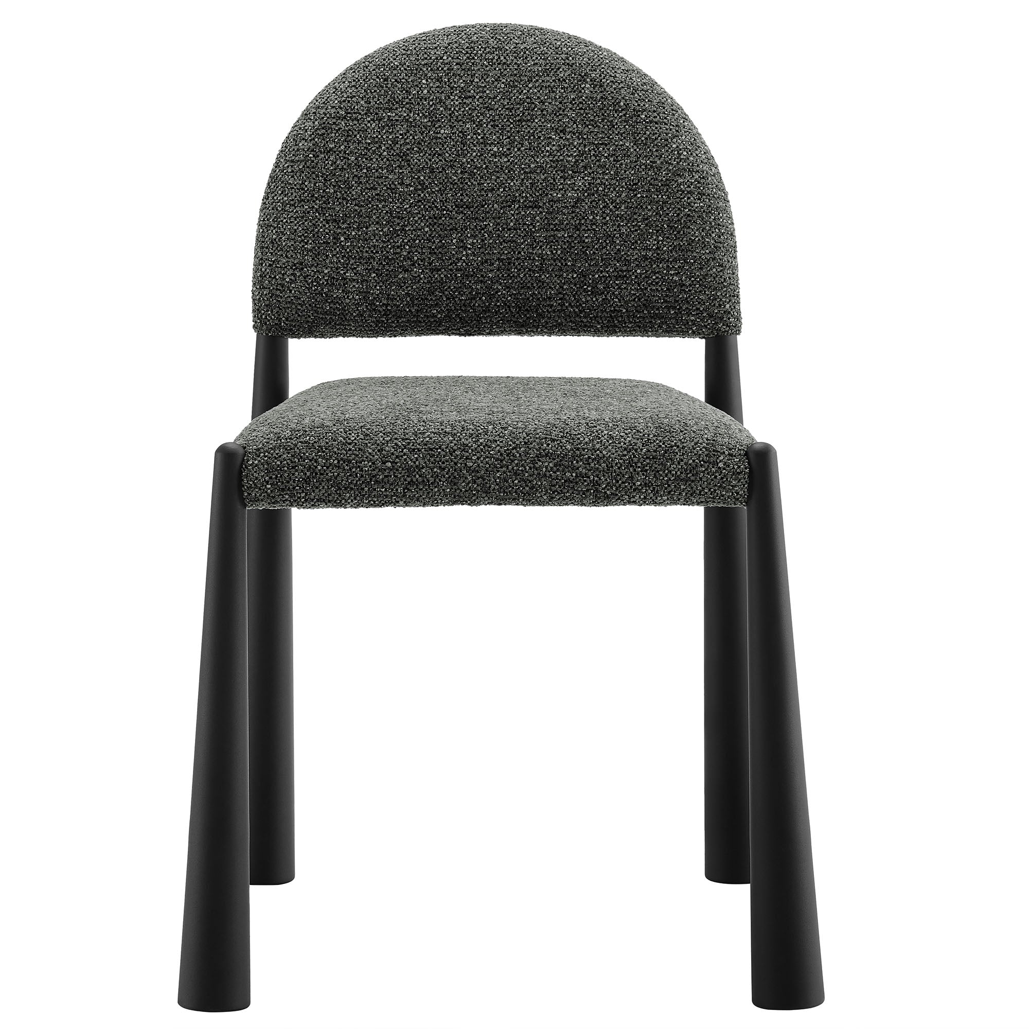 Hayley Upholstered Fabric Dining Side Chair - Black Anthracite