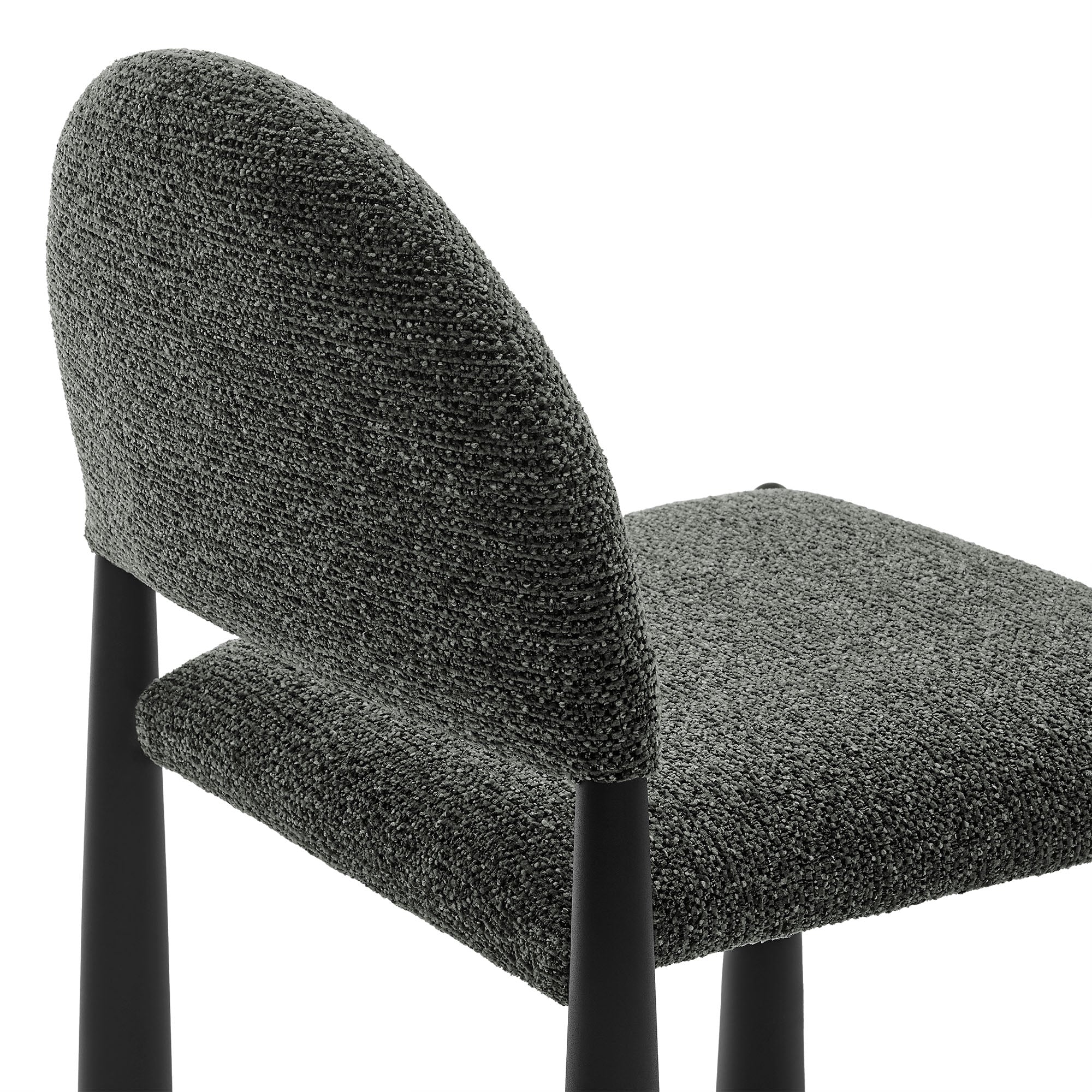 Hayley Upholstered Fabric Dining Side Chair - Black Anthracite