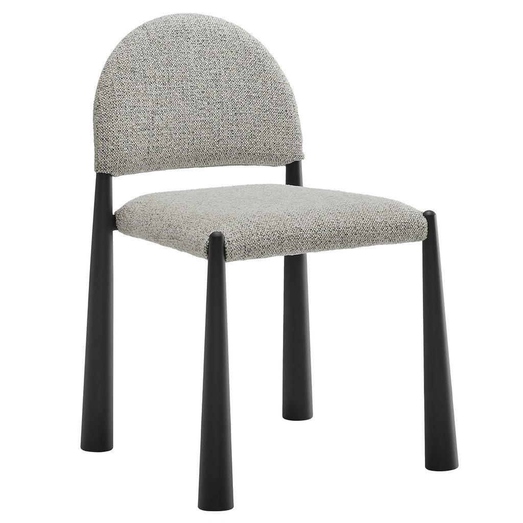 Hayley Upholstered Fabric Dining Side Chair - Black Camel