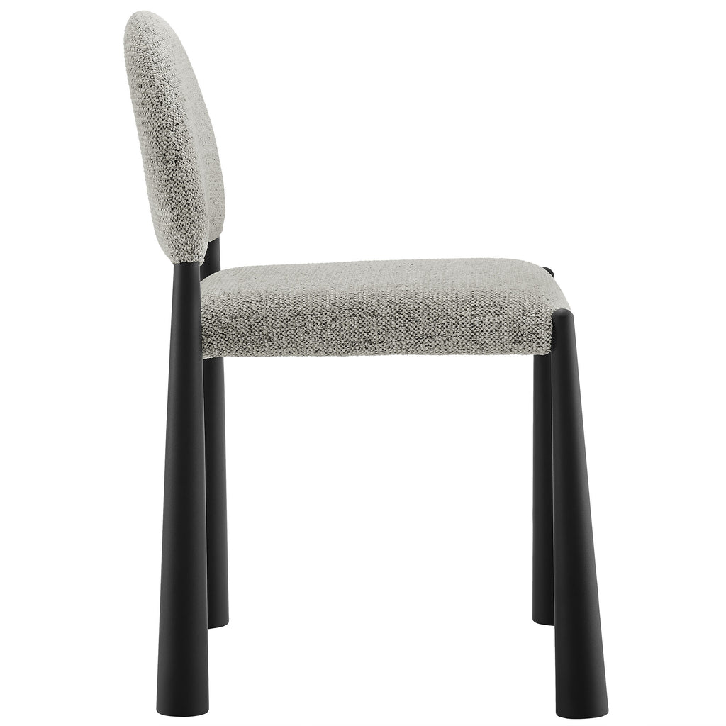 Hayley Upholstered Fabric Dining Side Chair - Black Camel