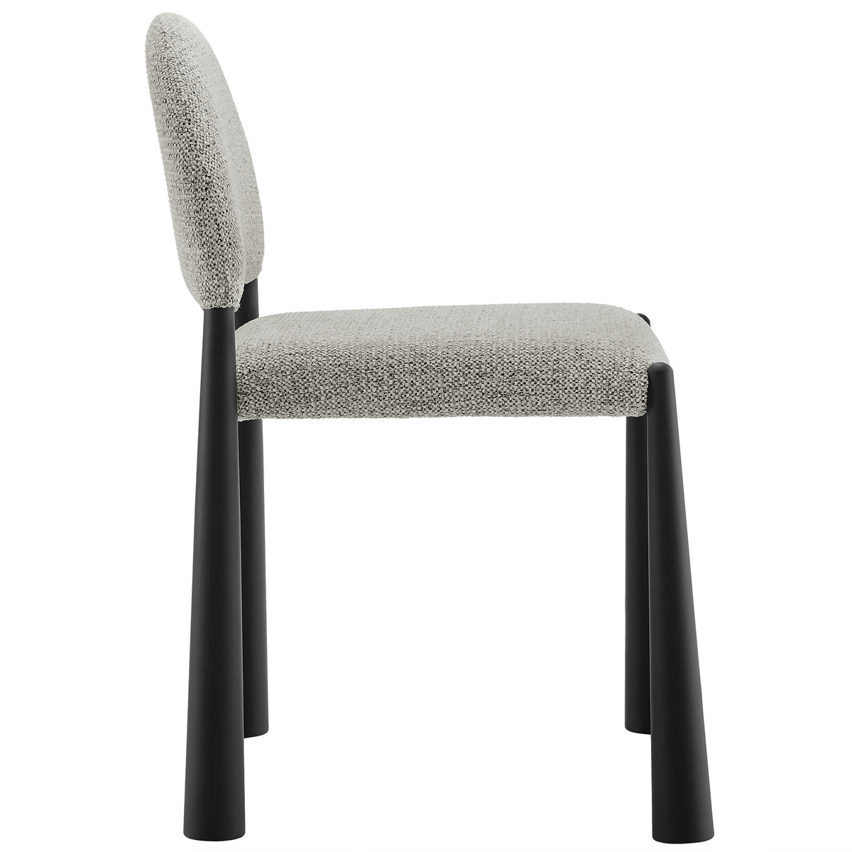 Hayley Upholstered Fabric Dining Side Chair - Black Camel