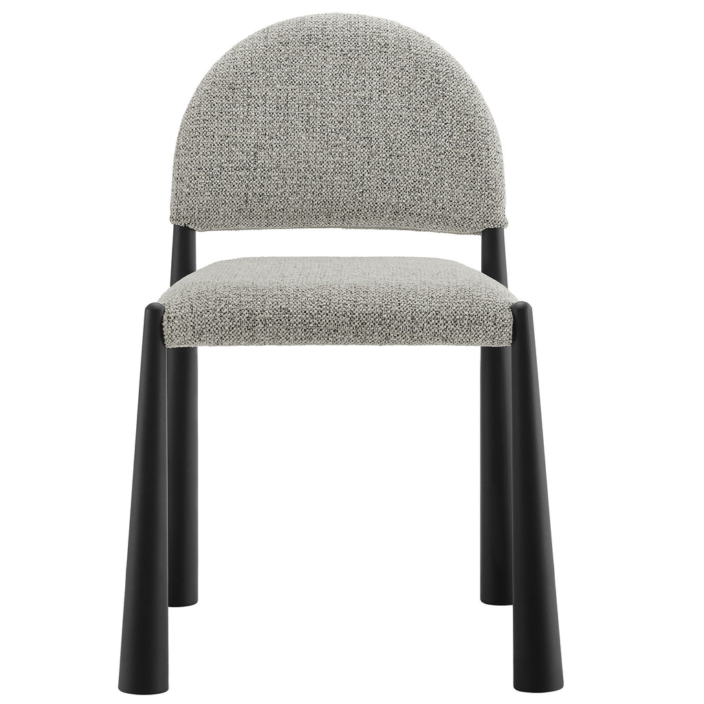 Hayley Upholstered Fabric Dining Side Chair - Black Camel