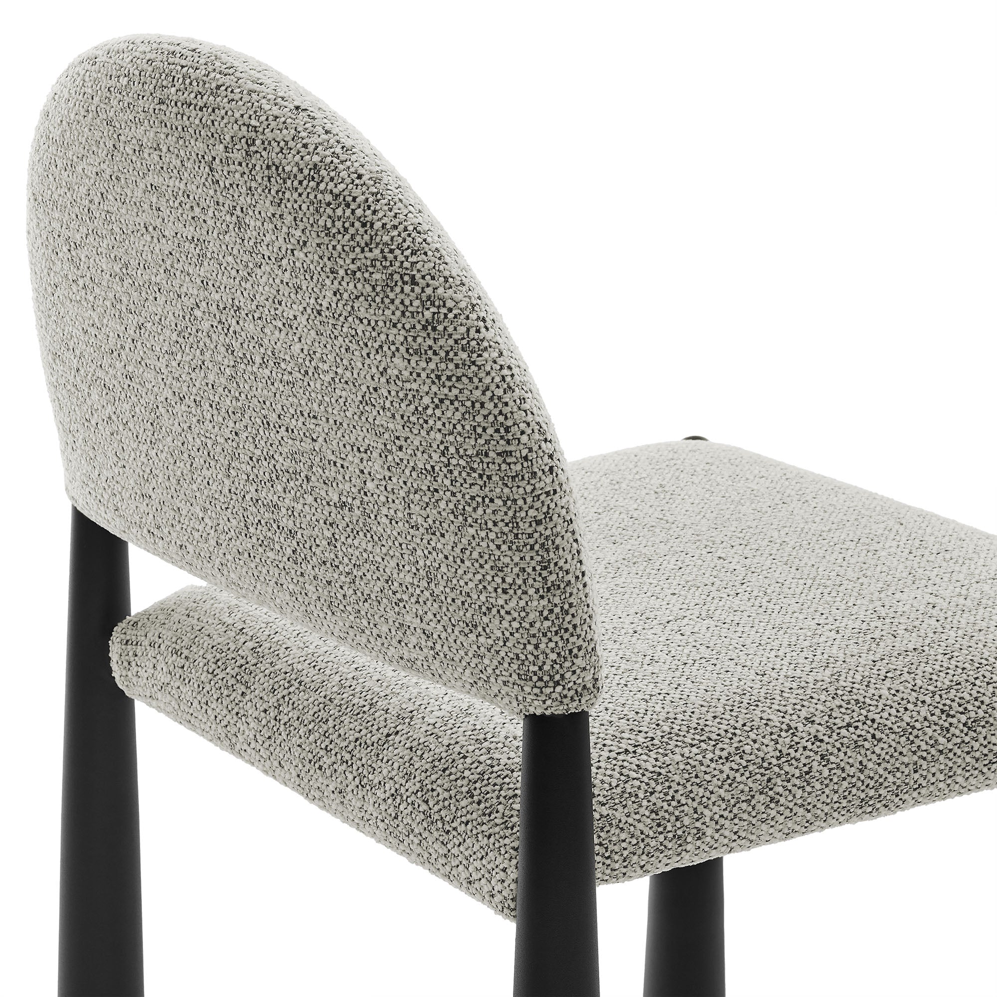 Hayley Upholstered Fabric Dining Side Chair - Black Camel