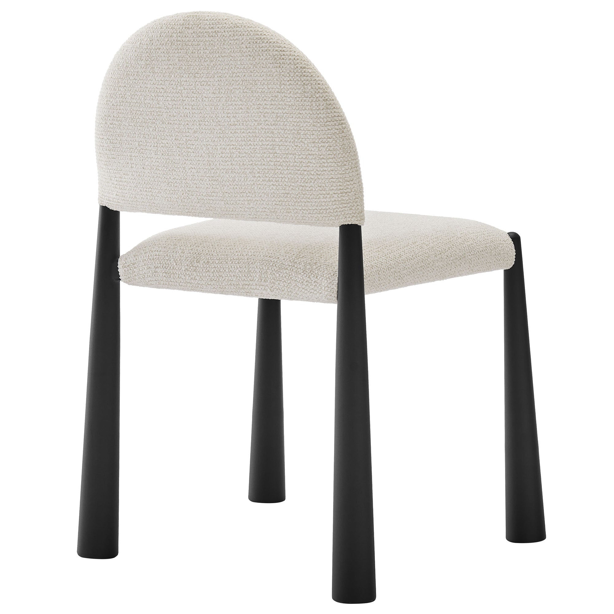 Hayley Upholstered Fabric Dining Side Chair - Black Cream