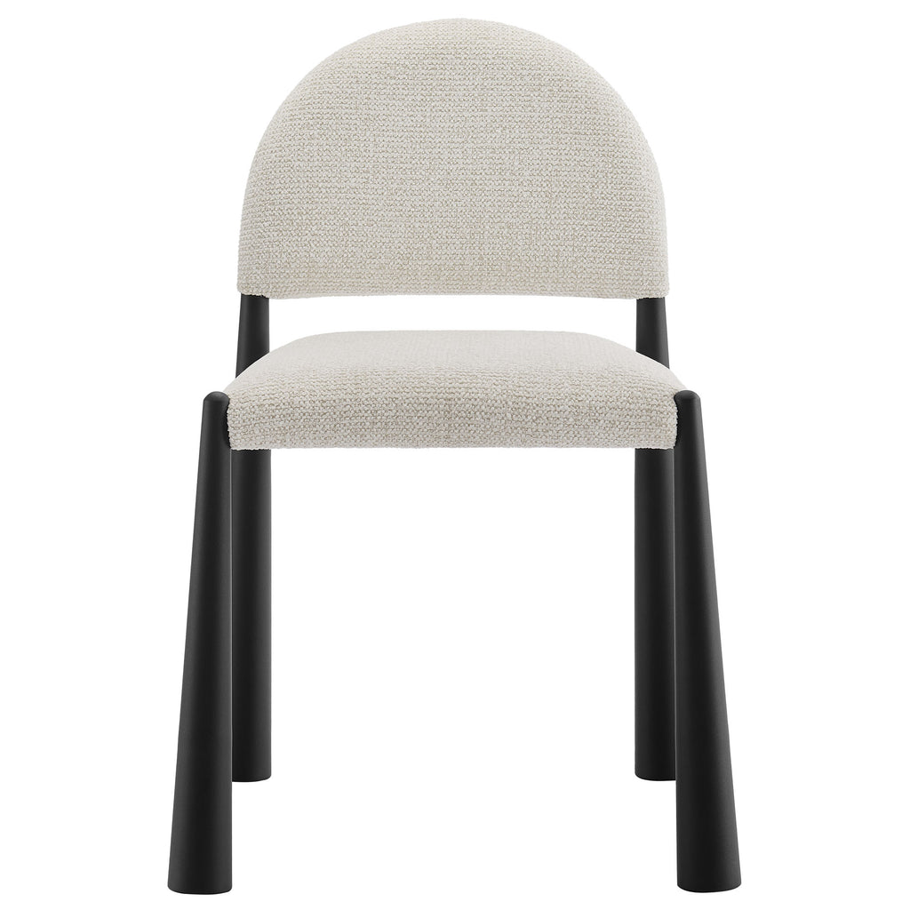 Hayley Upholstered Fabric Dining Side Chair - Black Cream