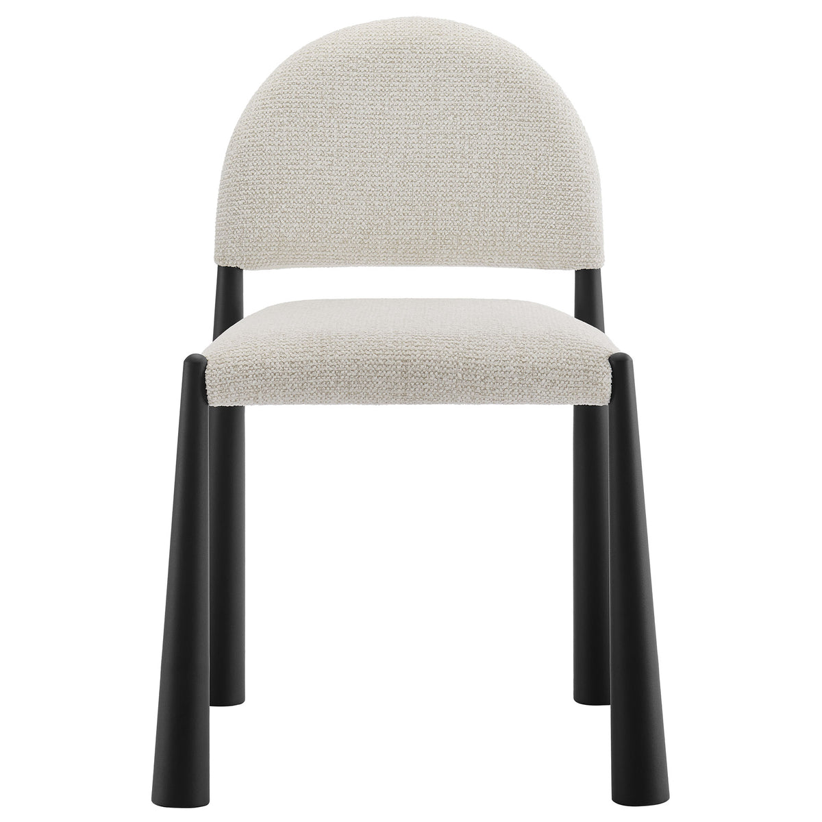 Hayley Upholstered Fabric Dining Side Chair - Black Cream