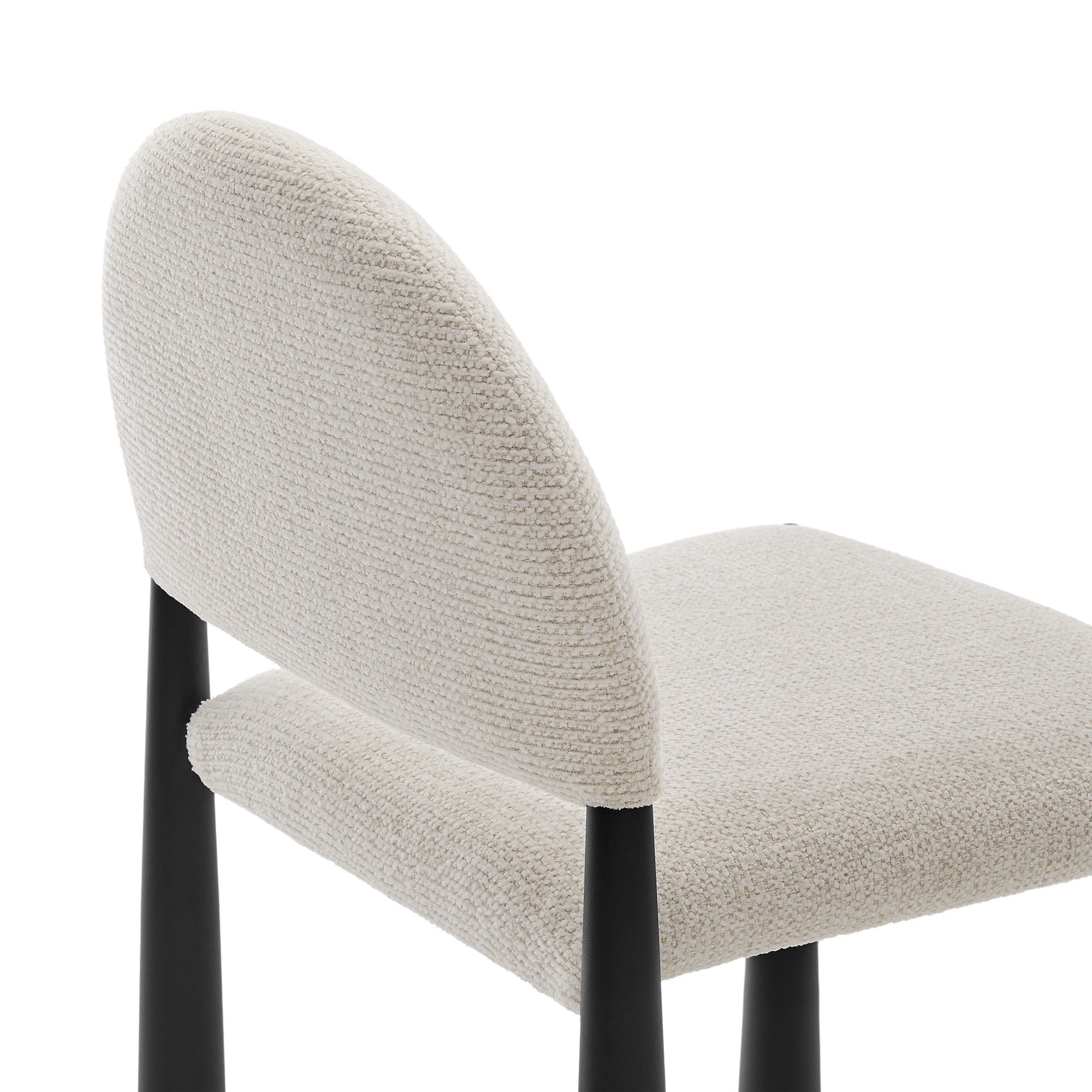 Hayley Upholstered Fabric Dining Side Chair - Black Cream