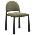 Hayley Upholstered Fabric Dining Side Chair - Black Leaf