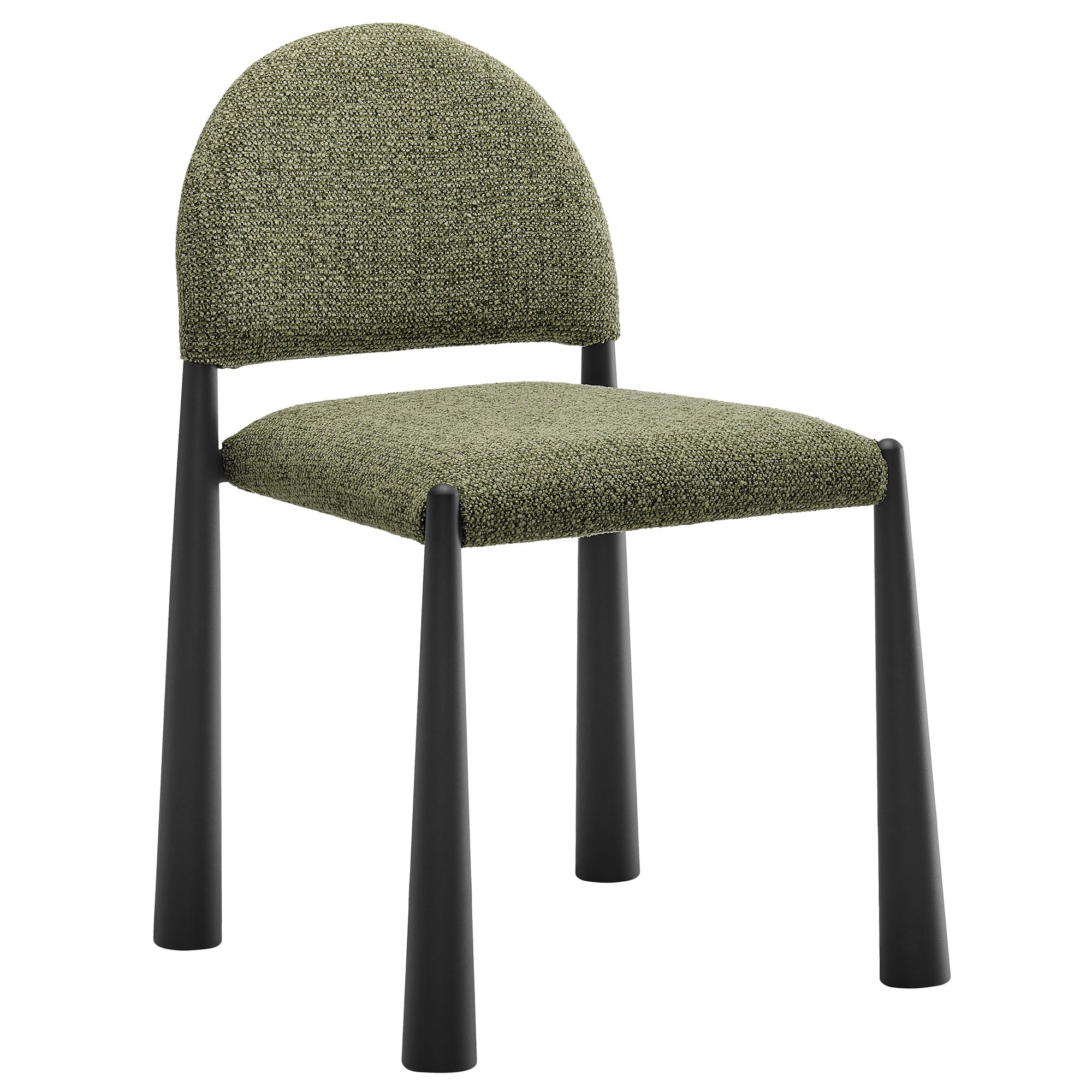 Hayley Upholstered Fabric Dining Side Chair - Black Leaf