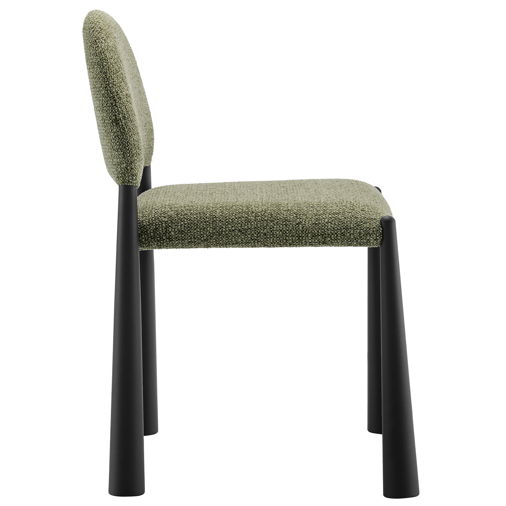 Hayley Upholstered Fabric Dining Side Chair - Black Leaf