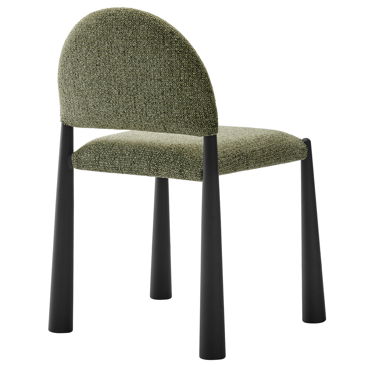 Hayley Upholstered Fabric Dining Side Chair - Black Leaf