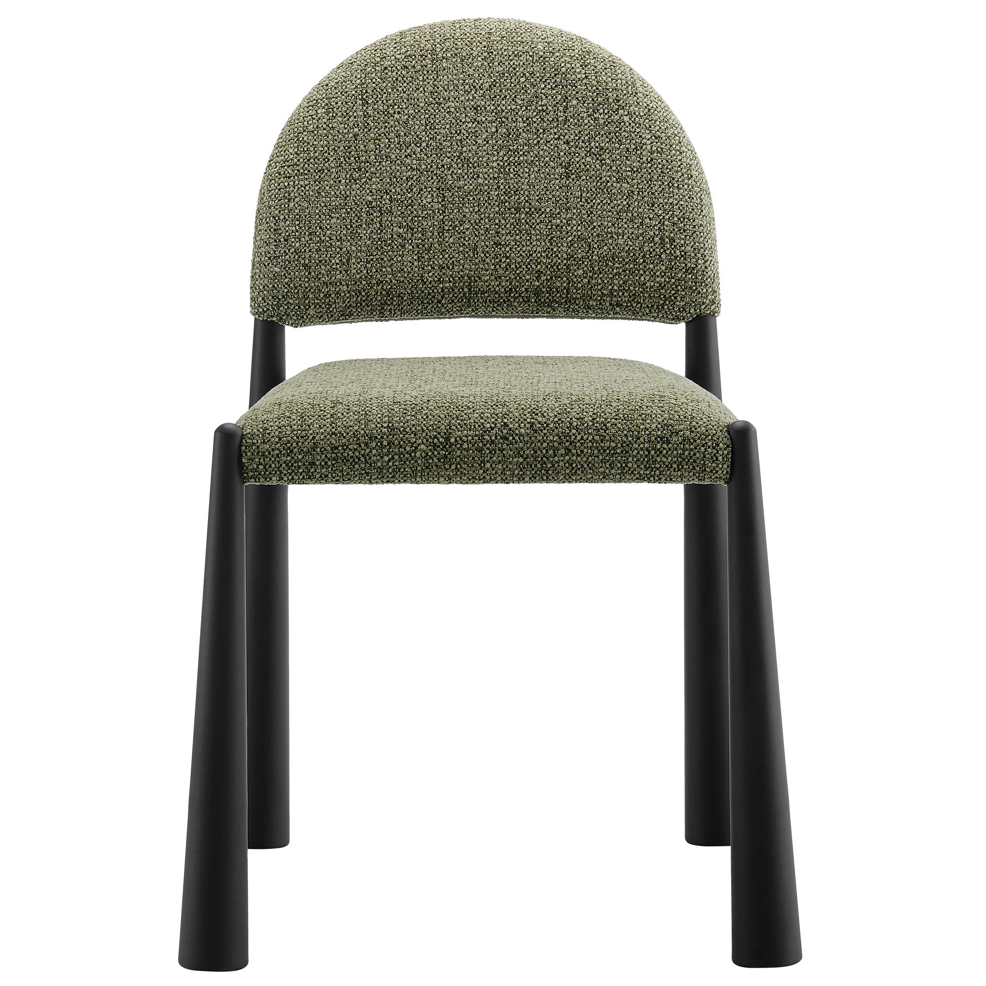 Hayley Upholstered Fabric Dining Side Chair - Black Leaf