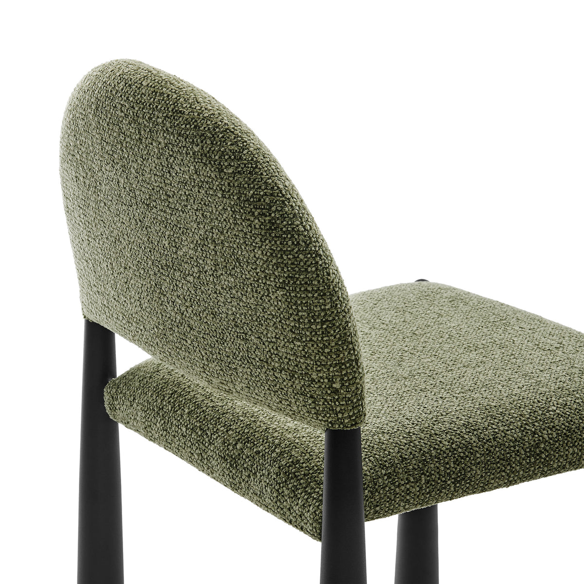 Hayley Upholstered Fabric Dining Side Chair - Black Leaf