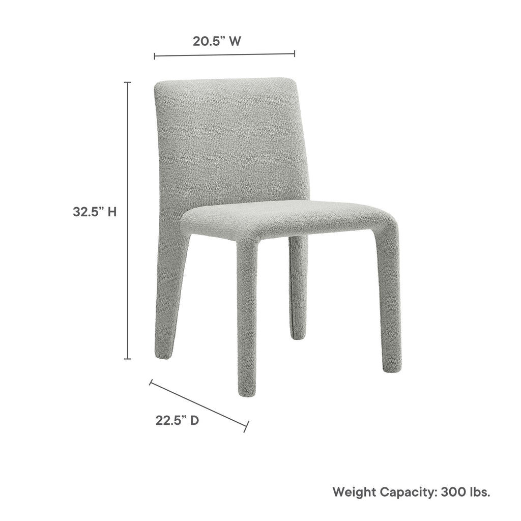 Rhodes Fabric Upholstered Dining Chair - Dove Gray