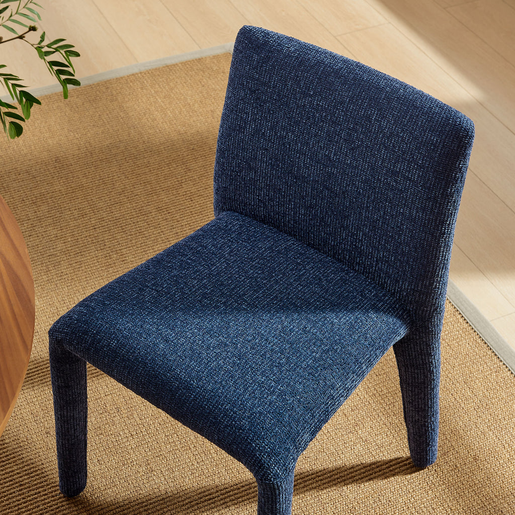Rhodes Fabric Upholstered Dining Chair - Navy