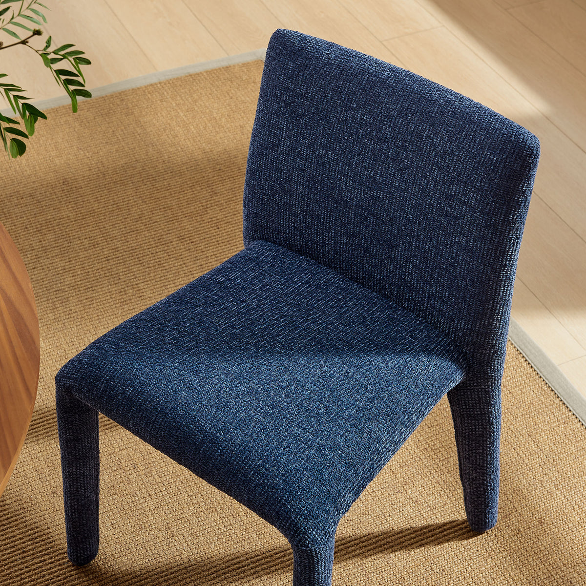 Rhodes Fabric Upholstered Dining Chair - Navy
