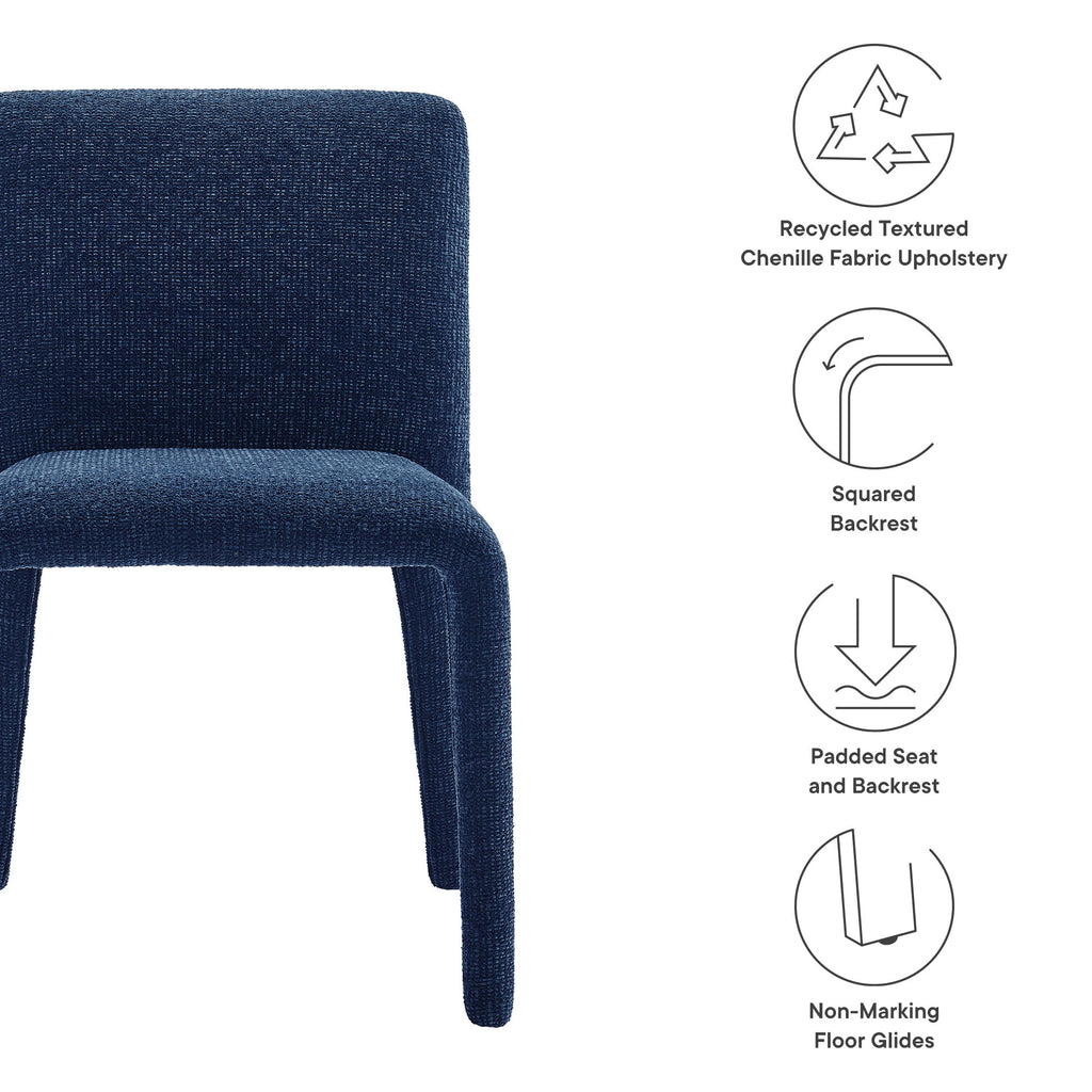 Rhodes Fabric Upholstered Dining Chair - Navy