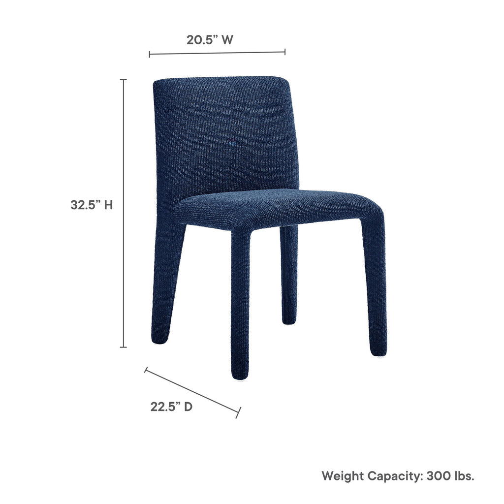 Rhodes Fabric Upholstered Dining Chair - Navy