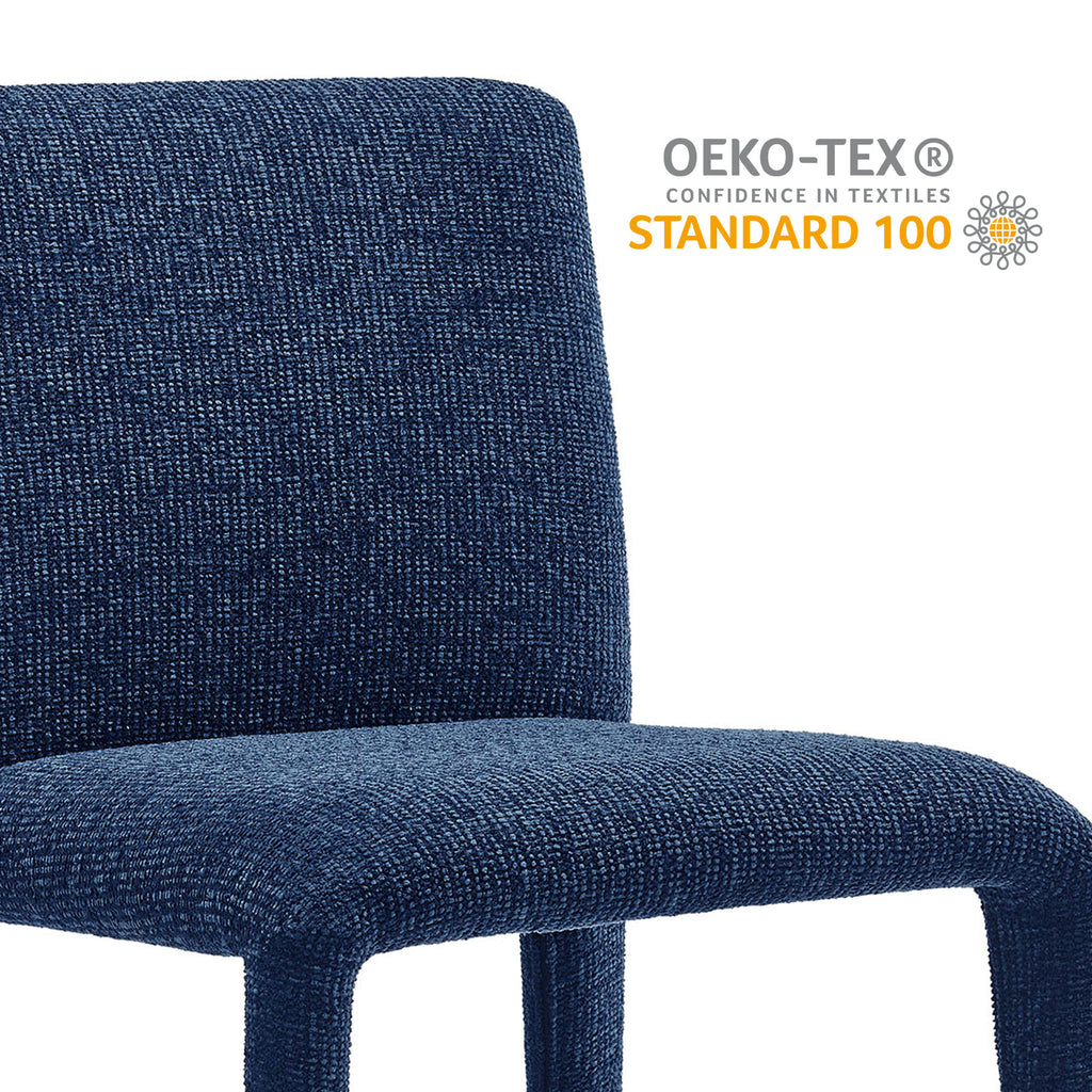 Rhodes Fabric Upholstered Dining Chair - Navy