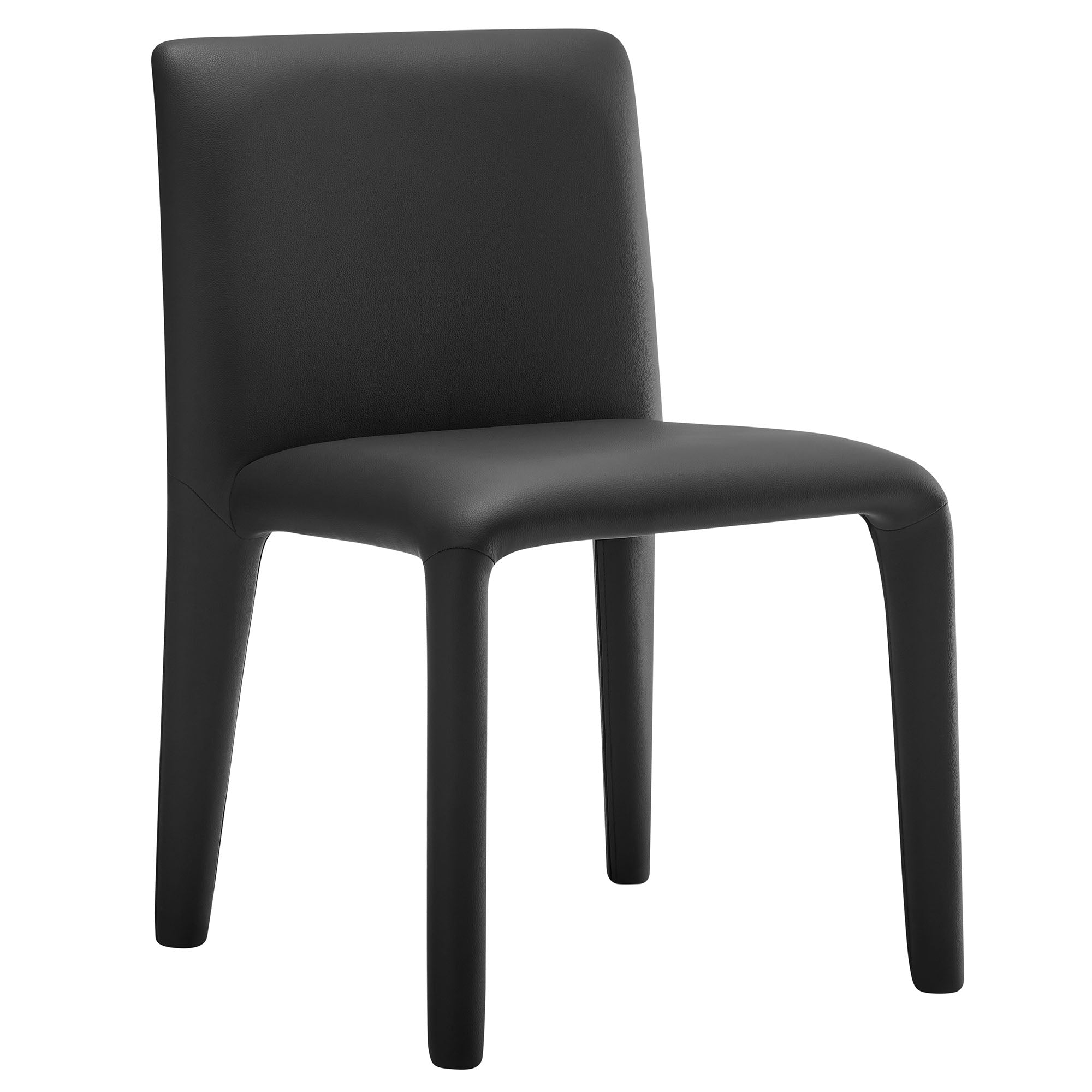 Rhodes Vegan Leather Upholstered Dining Chair - Black