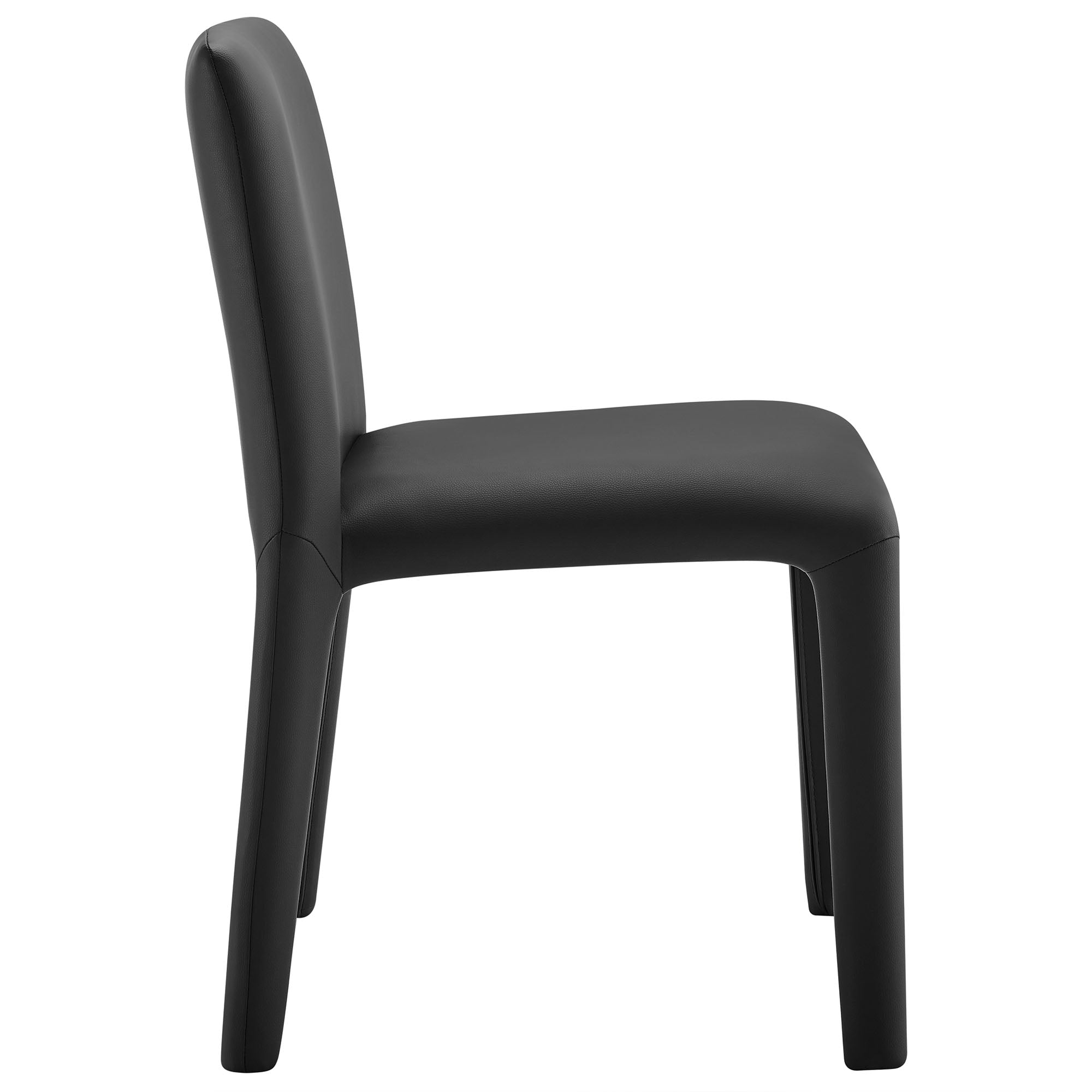 Rhodes Vegan Leather Upholstered Dining Chair - Black