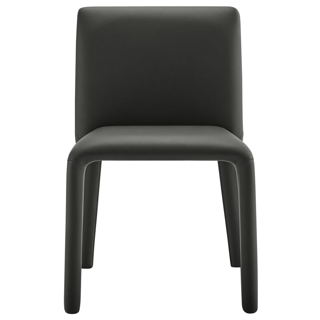Rhodes Vegan Leather Upholstered Dining Chair - Black