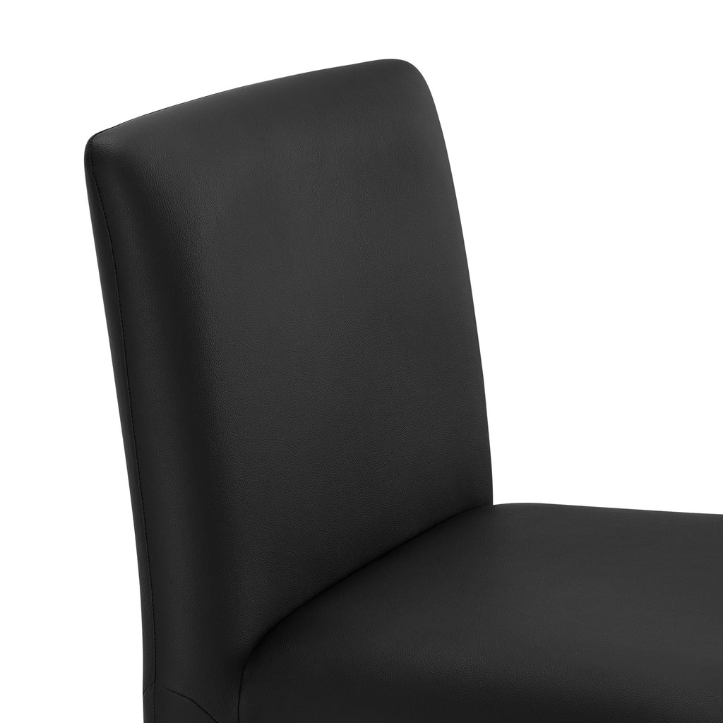 Rhodes Vegan Leather Upholstered Dining Chair - Black
