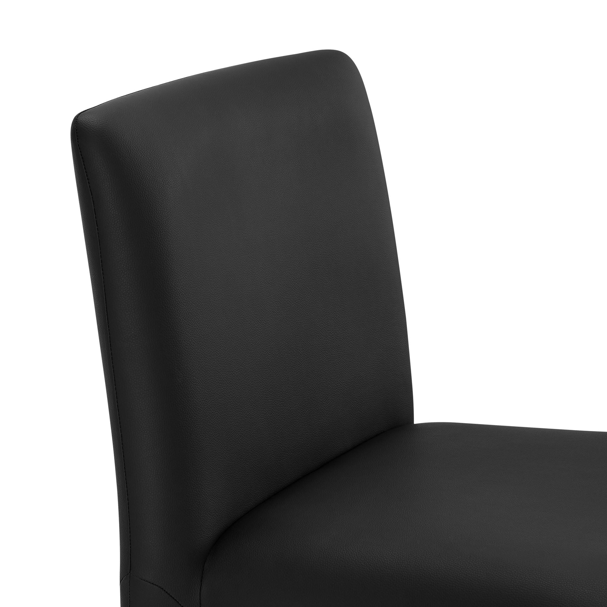 Rhodes Vegan Leather Upholstered Dining Chair - Black