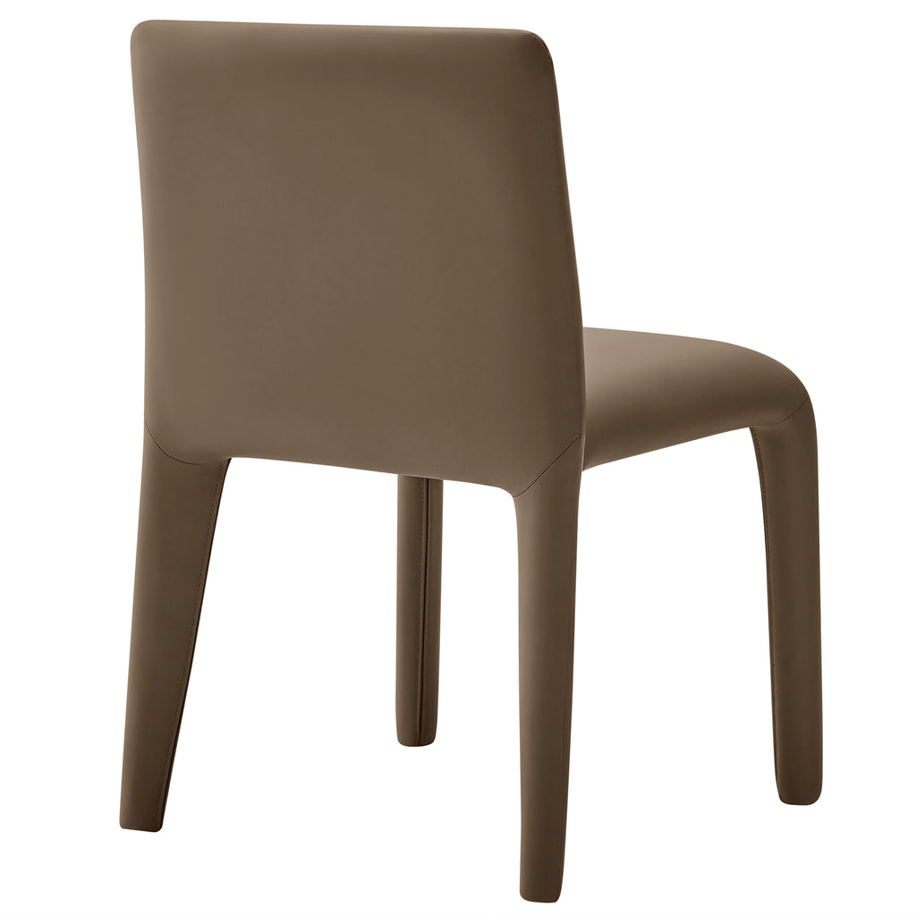 Rhodes Vegan Leather Upholstered Dining Chair - Mushroom Brown