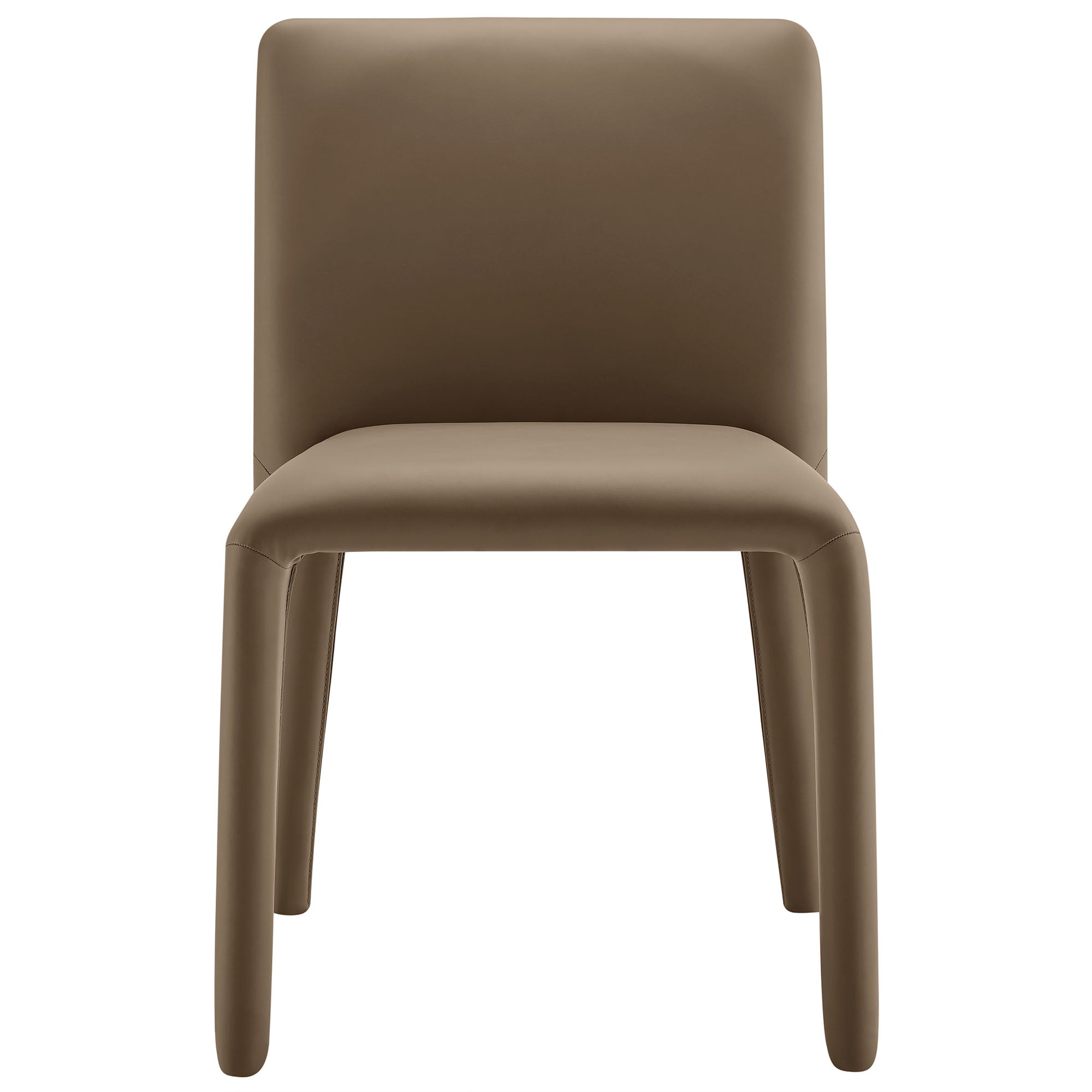 Rhodes Vegan Leather Upholstered Dining Chair - Mushroom Brown