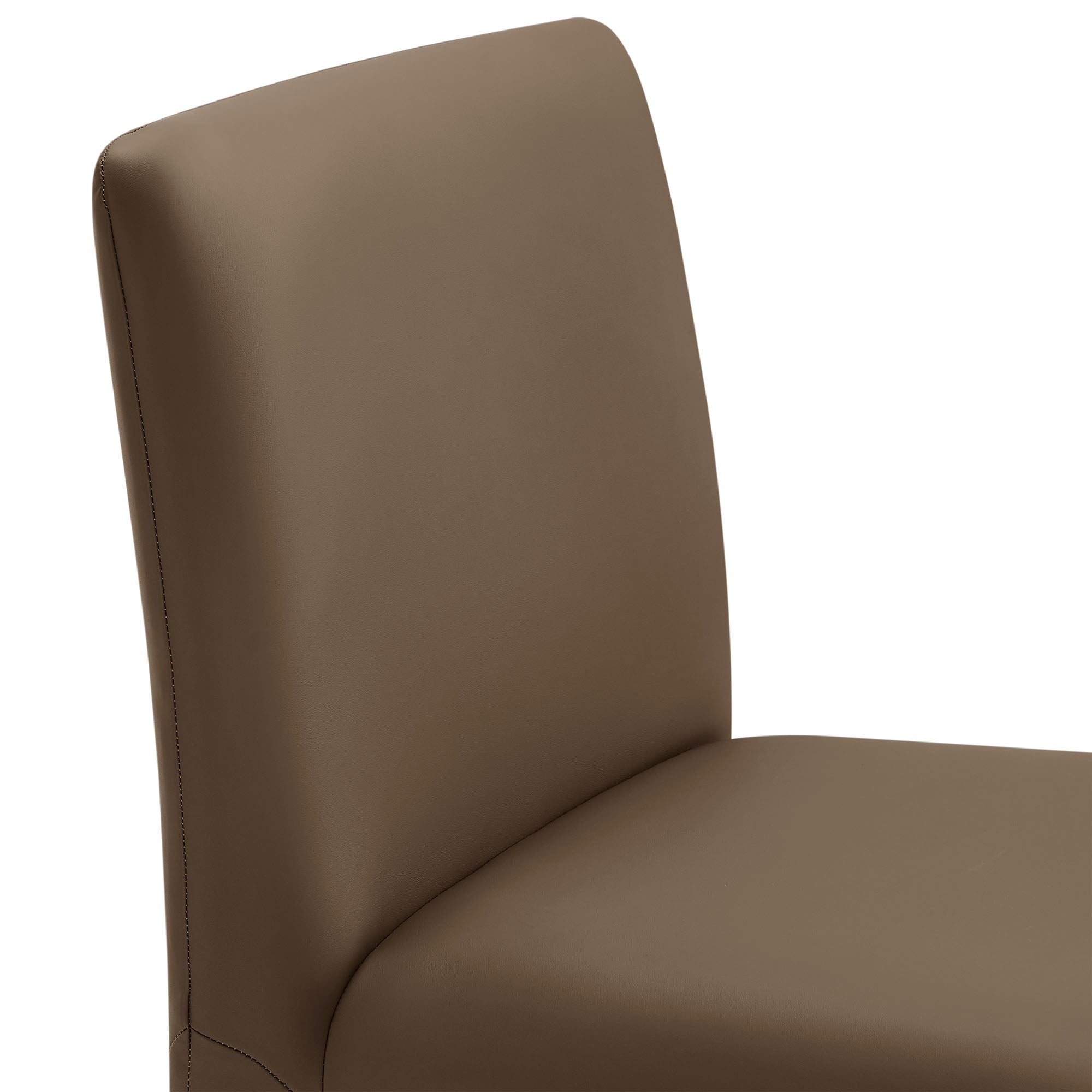 Rhodes Vegan Leather Upholstered Dining Chair - Mushroom Brown